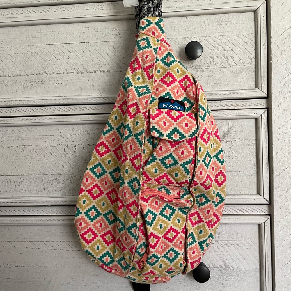 KAVU Geometric Print Sling Bag